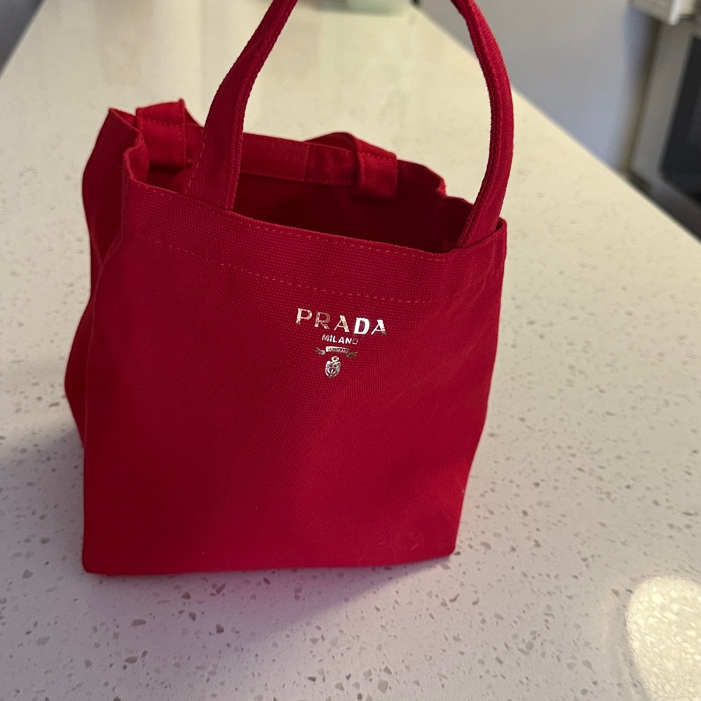Red Canvas Prada bag